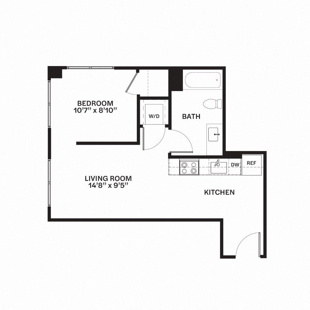C11 MFTE Floor Plan at Corner 63, Seattle, Washington